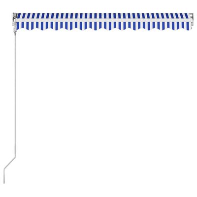 vidaXL automatisk foldemarkise 350 x 250 cm blå og hvid