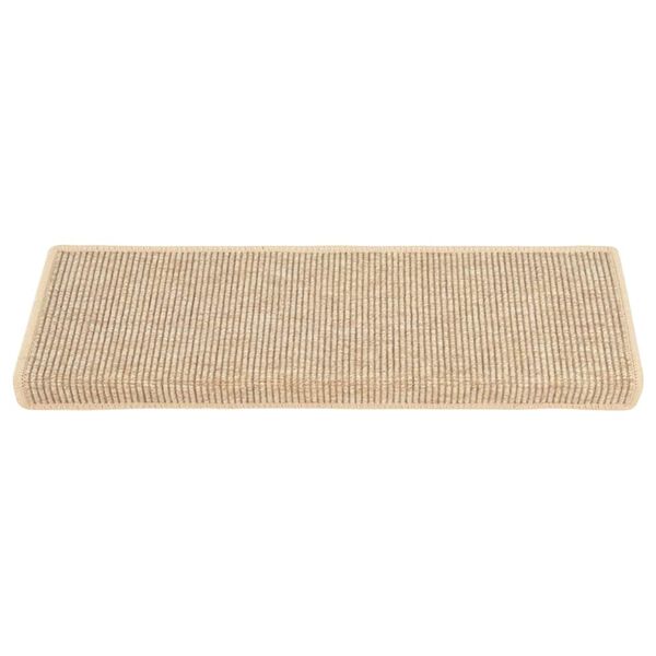 vidaXL trappem&aring;tter 15 stk. 65x21x4 cm lys beige rektangul&aelig;r kant