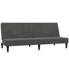 vidaXL 2-personers sovesofa med skammel mikrofiberstof m&oslash;rkegr&aring;