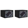 vidaXL V&aelig;gmonteret natbord DOKKUM 2 stk. Sort eg 36 x 33 x 25 cm