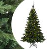 vidaXL Kunstigt juletr&aelig; med julekugle 120 cm 150 LED'er Varm hvid