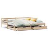 vidaXL daybed med udtr&aelig;k og skuffer uden madras 90x200 cm