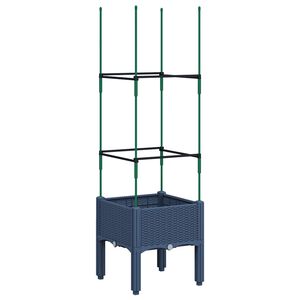 vidaXL plantekasse med espalier 40x40x142,5 cm PP bl&aring;gr&aring;