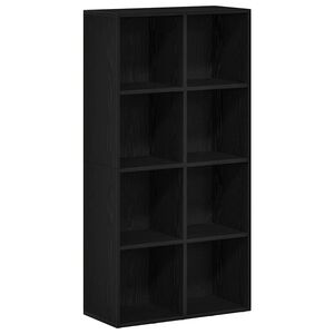 vidaXL bogreol 66x30x130 cm konstrueret tr&aelig; sort egetr&aelig;sfarve