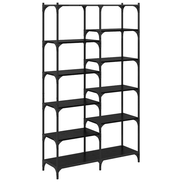 vidaXL Bogreol Sort eg 100 x 32 x 170 cm Konstrueret tr&aelig;