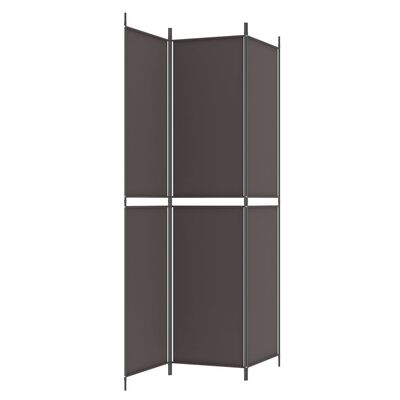 vidaXL 3-panels rumdeler 150x220 cm stof brun