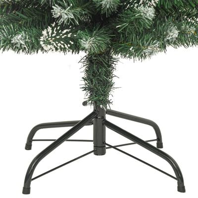 vidaXL kunstigt smalt juletræ med juletræsfod 120 cm PVC