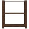 vidaXL opbevaringsreol 3 hylder 80x38x90 cm massivt fyrretr&aelig; brun