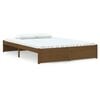 vidaXL sengeramme 140x190 cm massivt tr&aelig; gyldenbrun