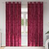 vidaXL Velour Gardiner med gardiner 2 pcs Vinr&oslash;d 260 x 140 cm Fl&oslash;jl