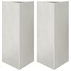 vidaXL plantekasser 2 stk. 40x34,5x75 cm trekantet rustfrit st&aring;l