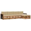 vidaXL Udend&oslash;rs sofagruppe med pude 5 pcs Naturlig og Beige