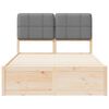vidaXL Sengestel med Polstret Hovedgavl Lysegr&aring; 120 x 200 cm