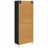 vidaXL Highboard med skuffe Sort eg 69,5 x 34 x 180 cm Konstrueret tr&aelig;