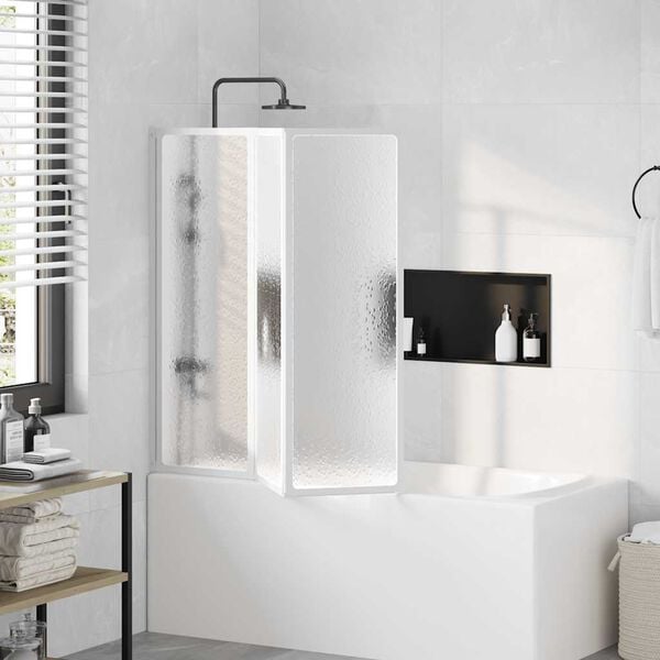 Bruser Badekar væg skærmbillede 141 x 132 cm 3 Sammenfoldelig Paneler