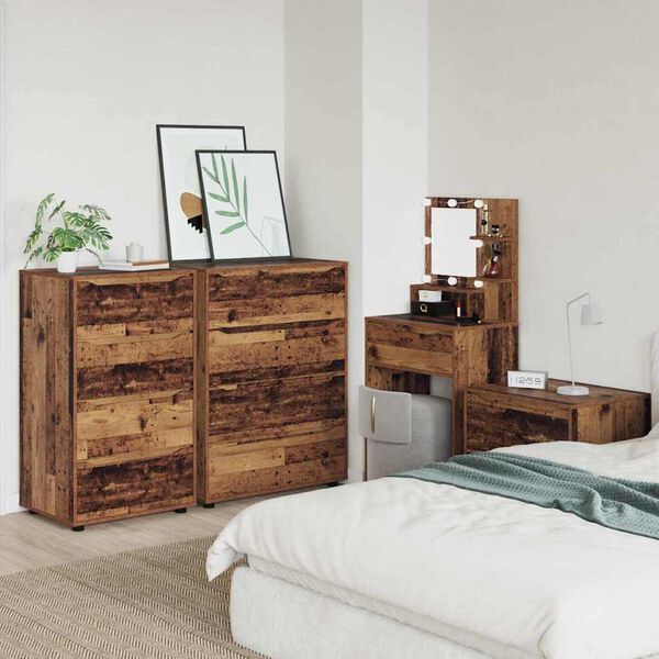 vidaXL Opbevaringsskabe 2 pcs Gammelt tr&aelig; 60 x 48 x 105 cm