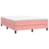 vidaXL Boxspring sengeramme 140x200 cm fl&oslash;jl pink