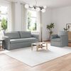 vidaXL Sofa 2 pcs Lysegr&aring; 196 x 82 x 85 cm Stof