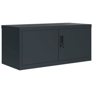 vidaXL arkivskab 90x40x40 cm st&aring;l antracitgr&aring;
