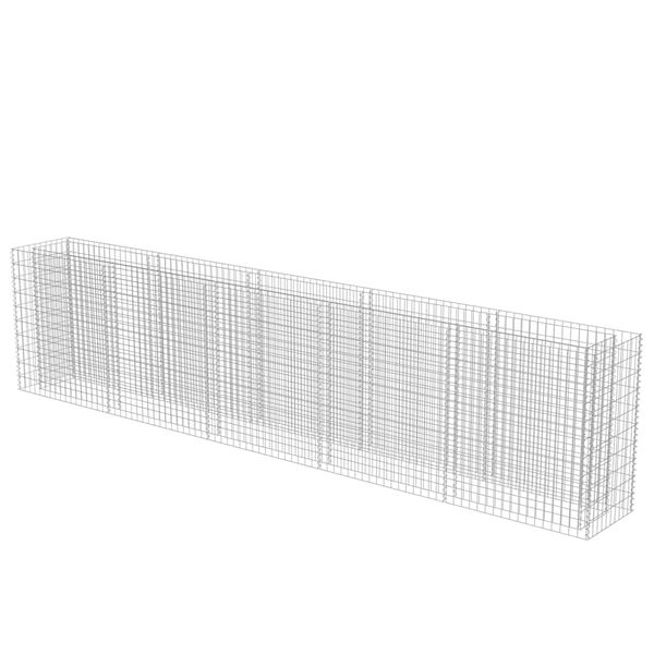 vidaXL gabion-h&oslash;jbed 450x50x100 cm galvaniseret st&aring;l