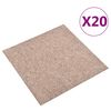 vidaXL T&aelig;ppe 20 pcs Beige 50 x 50 cm 100% Polypropylen