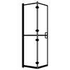 vidaXL foldbar brusekabine 100x140 cm sikkerhedsglas sort