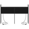 vidaXL Opbevaringshovedgavl med Opladningsstation Sort eg 150 cm