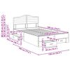 vidaXL Sengestel med hovedg&aelig;rde Sonoma eg 135 x 190 cm Konstrueret tr&aelig;