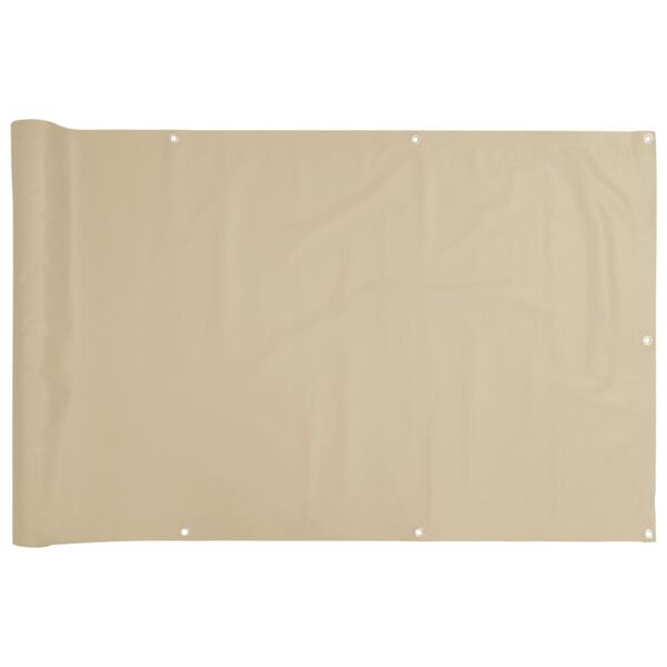 vidaXL balkonafsk&aelig;rmning Oxford-stof 75 x 400 cm beige