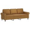 vidaXL 3-personers sofa med fodskammel 180 cm velour brun