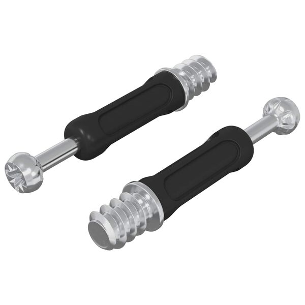 vidaXL Kam L&aring;s Skrue 2 pcs S&oslash;lv og Sort M6 x 40 mm Metal