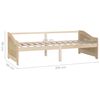 vidaXL 3-personers daybed 90x200 cm massivt fyrretræ