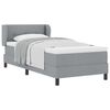 vidaXL Box spring seng med madras Lysegr&aring; 90 x 200 cm Stof