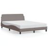 vidaXL sengeramme Dover 140x200 cm stof gr&aring;brun