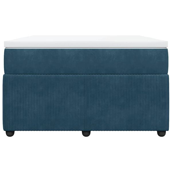 vidaXL kontinentalseng 120x200 cm fl&oslash;jl m&oslash;rkebl&aring;