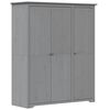 vidaXL kl&aelig;deskab BODO 146x53,5x173 cm massivt fyrretr&aelig; gr&aring;
