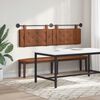 vidaXL H&aelig;ngende Hovedgavl V&aelig;gmonteret Brun 170 x 55 x 5 cm Antik PU