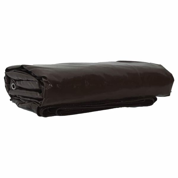 vidaXL Tarpaulin 650g / m&sup2; Brun 2 x 3 m L&aelig;rred med PVC-bel&aelig;gning