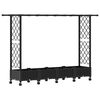 vidaXL H&aelig;vet Bed med Trellis og Tag Sort 203 x 40 x 127 cm PP