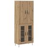 vidaXL Highboard 2 pcs Artisan Egetr&aelig; 69,5 x 34 x 180 cm
