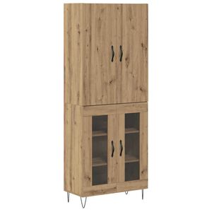 vidaXL Highboard 2 pcs Artisan Egetr&aelig; 69,5 x 34 x 180 cm