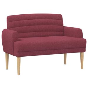 vidaXL L&aelig;nestol med knap tufting Vinr&oslash;d 116 x 67 x 80 cm Stof