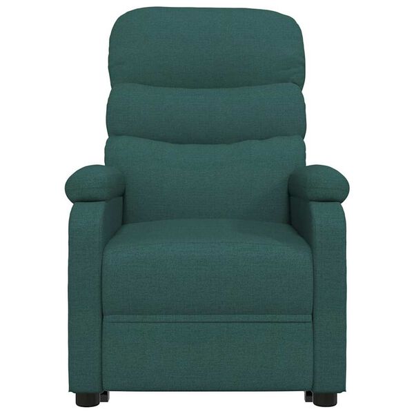 vidaXL l&aelig;nestol stof m&oslash;rkegr&oslash;n