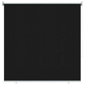 vidaXL Udend&oslash;rs rullesk&aelig;rm 90% UV blok Sort 140 x 140 cm HDPE