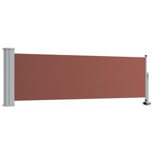 vidaXL sammenrullelig sidemarkise til terrassen 80 x 300 cm brun