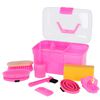Kerbl mini strigleboks 8 redskaber pink 321766