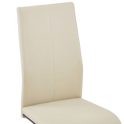 vidaXL spisebordsstole med cantilever 4 stk. kunstlæder cappuccino