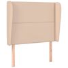 vidaXL sengegavl med kanter 83x23x118/128 cm kunstl&aelig;der cappuccino