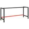 vidaXL stel til arbejdsb&aelig;nk 180x57x79 cm metal mat sort og mat r&oslash;d