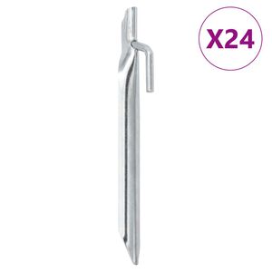 vidaXL teltpl&oslash;kker 24 stk. V-facon 17 cm &Oslash;20 mm galvaniseret st&aring;l